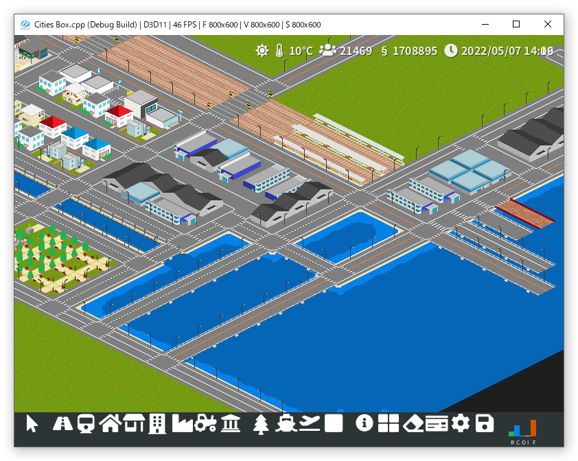 SnapCrab_Cities Boxcpp (Debug Build)  D3D11  46 FPS  F 800x600  V 800x600  S 800x600_2022-5-24_1-25-6_No-00